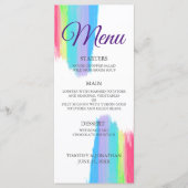 Rainbow Waterverf Elegant Weddenrenmenu Menu (Voorkant)