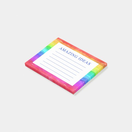 Rainbow Waterverf geweldige ideeën Post-it® Notes (Schuin)