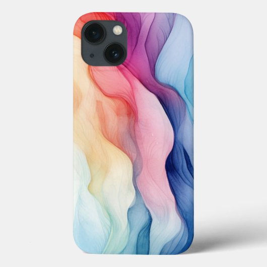 Rainbow Waterverf golfontwerp Case-Mate iPhone Case (Achterkant)