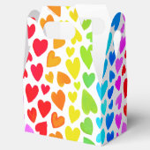 Rainbow Waterverf Hearts Patroon Bedankdoosjes (Geopend)