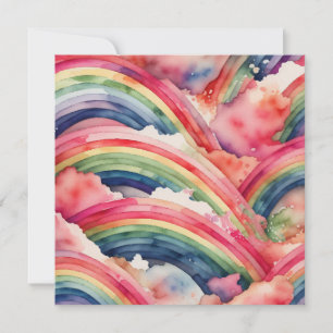 Rainbow waterverf kaart