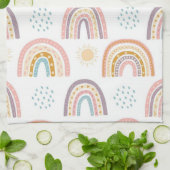 Rainbow Waterverf Kitchen Hand Towel Theedoek (Gevouwen)