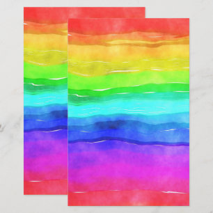 Rainbow-Waterverf, kleurrijk, 5.5x8.5-schuifragmen