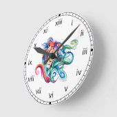 Rainbow Waterverf Lion Ronde Klok (Hoek)