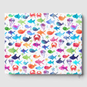 Rainbow Waterverf onder het Zee Crab Gastenboek (Achterkant)