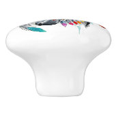 Rainbow-waterverf-paard Keramische Knop (Zijkant)