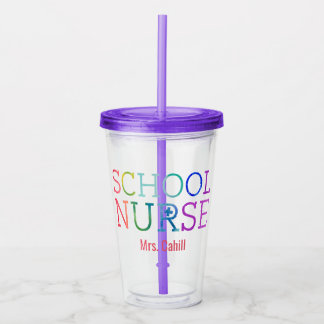 Rainbow Waterverf School Verpleegkundigen geperson Acryl Drinkbeker