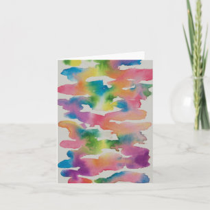 Rainbow Waterverf Smudge Kaart