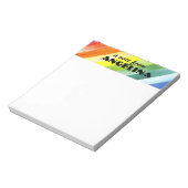 Rainbow Waterverf splash strips zwart letter Notitieblok (Gedraaid)