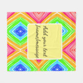 Rainbow waterverf voeg naam tekst aangepaste beric fleece deken (Voorkant (Horizontaal))