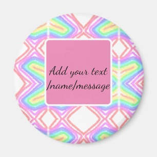 Rainbow waterverf voeg naam tekst aangepaste beric magneet