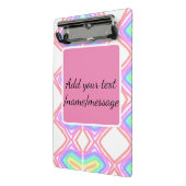 Rainbow waterverf voeg naam tekst aangepaste beric mini klembord (Angled2)