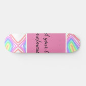 Rainbow waterverf voeg naam tekst aangepaste beric skateboard (Horizontaal)
