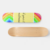 Rainbow waterverf voeg naam tekst aangepaste beric skateboard (Horizontaal)