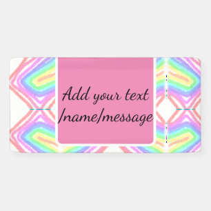 Rainbow waterverf voeg naam tekst aangepaste beric spandoek