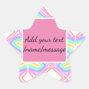 Rainbow waterverf voeg naam tekst aangepaste beric ster sticker