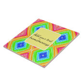 Rainbow waterverf voeg naam tekst aangepaste beric tegeltje (Zijkant)