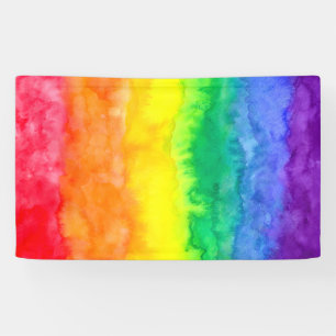 Rainbow Waterverf Wash Banner