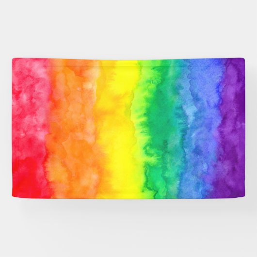 Rainbow Waterverf Wash Banner (Horizontaal)