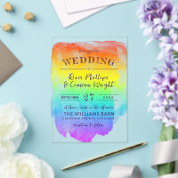 Rainbow Waterverf Wash LGBTQ Wedding