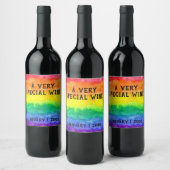 Rainbow Waterverf Wash Wine Label Wijn Etiket (Flessen)