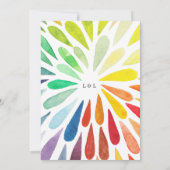 Rainbow Waterverf Wedding Kaart (Achterkant)