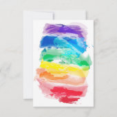 Rainbow Waterverven Bruiloft Antwoord Kaart (Achterkant)