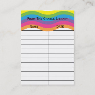 Rainbow Wave Book Return-kaarten Visitekaartje
