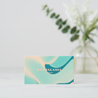 Rainbow Wave Pattern voor moderne minimalist Visitekaartje