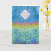 Rainbow Wave Shining Orb Sparkle Light Chakra Kaart (Gele Bloem)