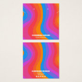 Rainbow Wave-verkenningskaart voor Ketting juwelen Vierkante Visitekaartjes (Voorkant /achterkant)