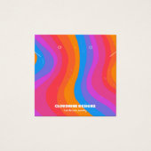 Rainbow Wave-verkenningskaart voor Ketting juwelen Vierkante Visitekaartjes (Voorkant)