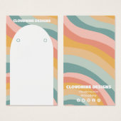 Rainbow Wave-verkenningskaart voor Ketting juwelen Visitekaartje (Voorkant /achterkant)