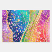 Rainbow Wave with Confetti Inpakpapier Vel (Voorkant 2)