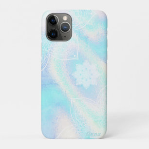 *~* Rainbow Waves Holographic Iridescent Mandalas iPhone 11 Pro Hoesje