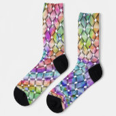 RAINBOW WEAVE Custom Duurzame Premium Crew Sock Sokken (Links)