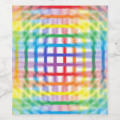 Rainbow Weave Ripple Wijn Etiket (Enkel label)