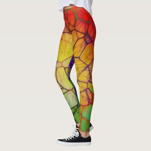 Rainbow Web Abstract Leggings (Links)