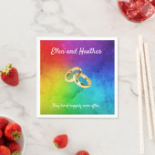 Rainbow Wedding Colorful Add Names Servet (Insitu)