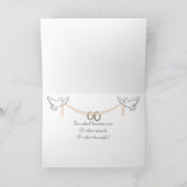 Rainbow Wedding Daisy Bouquet Kaart (Binnen)