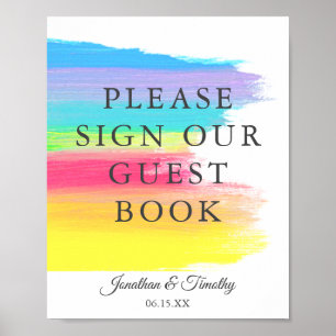 Rainbow Wedding Gelieve te ondertekenen ons Poster