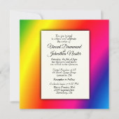 Rainbow Wedding Invitations Kaart (Voorkant)