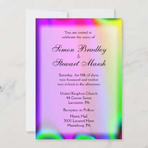 Rainbow Wedding Invitations Kaart