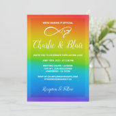 Rainbow Wedding Invitations Kaart (Staand voorkant)