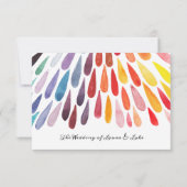 Rainbow Wedding Response Kaarten RSVP Kaartje (Achterkant)