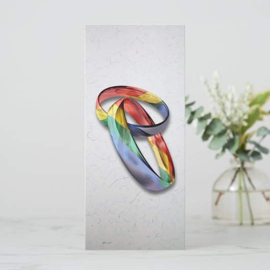 Rainbow Wedding Rings for Marriage Equality for Ma (Staand voorkant)
