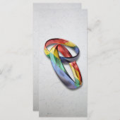 Rainbow Wedding Rings for Marriage Equality for Ma (Voorkant / Achterkant)