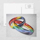 Rainbow Wedding Rings for Marriage Equality for Ma Briefkaart (Voorkant / Achterkant)