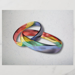 Rainbow Wedding Rings for Marriage Equality for Ma Flyer