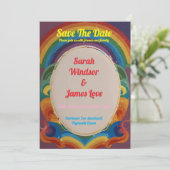 Rainbow Wedding Uitnodiging (Staand voorkant)